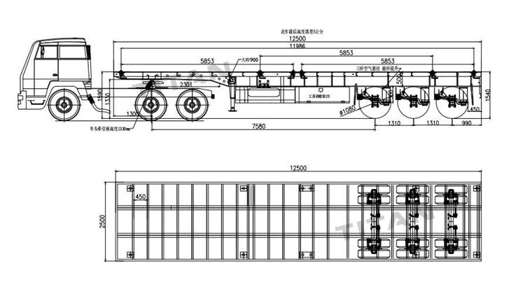 Price of 40 ft Tri Axle Flatbed Trailer for Sale in Nigeria