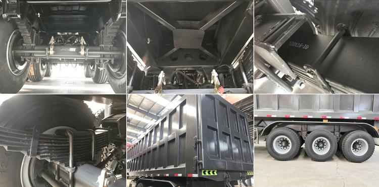 Hydraulic Tri Axle 80 Ton End Dump Truck Trailer for Sale