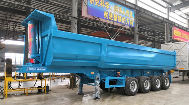 4 Axle U Shape Rear Semi Tipper Trailer for Sale