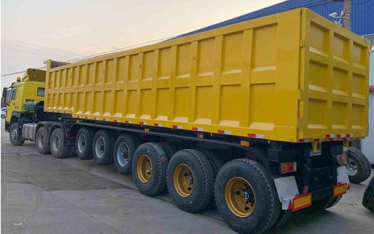 6 Axle 45cbm Semi Tractor Tipper Trailer for Sale