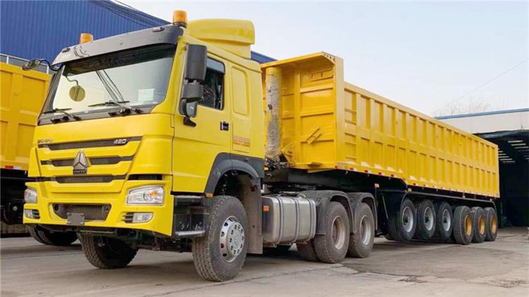 6 Axle 45cbm Semi Tractor Tipper Trailer for Sale