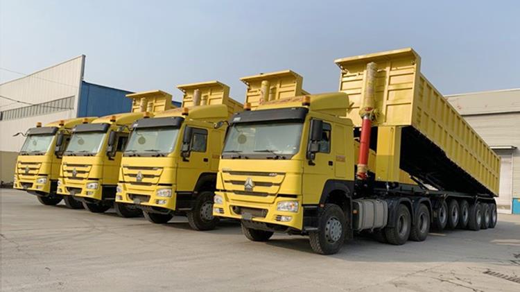6 Axle 45cbm Semi Tractor Tipper Trailer for Sale