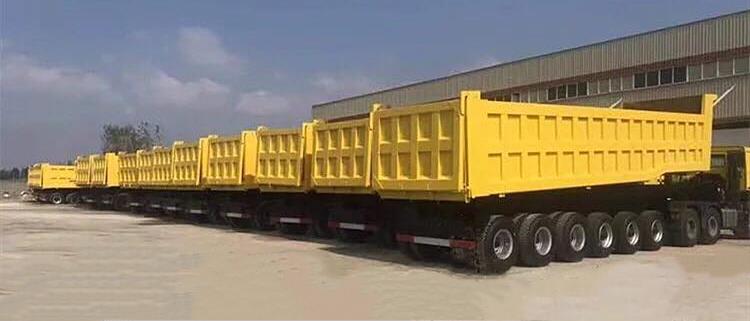 6 Axle 45cbm Semi Tractor Tipper Trailer for Sale