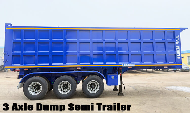 3 Axle 35 Cbm Hydraulic Tipper Semi Trailer for Sale in Sierra Leone