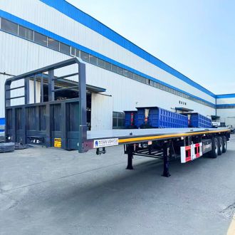 3 Axle 40 Ft Flatbed Truck Trailer